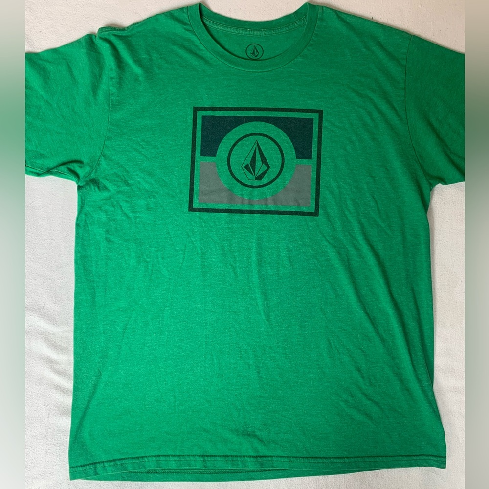 Volcom Boys' Teal Green Logo Short Sleeve Tee